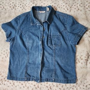 Women's vintage denim top